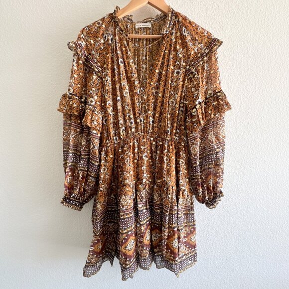 Ulla Johnson Erisa Mini Dress Ochre gold Size 2 - Picture 4 of 14